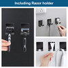 Diesisa Razor Holder 304 Stainless Steel for Shower Adhesive Sticky Heavy Duty Waterproof Wall Hooks Premium for Hanging