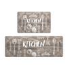 HEBE Kitchen Mats for Floor Set of 2 Thick Anti Fatigue Mat for Cushioned Waterproof NonSlip Rugs Comfort Standing Chef