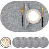 Homaxy Round Faux Leather Placemats and Coasters Washable DualSide Table Mats Wipeable HeatResistant Dining Place Mats f