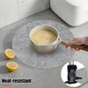 Homaxy Round Faux Leather Placemats and Coasters Washable DualSide Table Mats Wipeable HeatResistant Dining Place Mats f