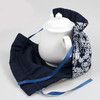 Cotton Tea Cozy Navy Floral Tea Pot Warmer Vintage Decorative Dust Proof Teapot Cover with Insulation Pad to Keep Tea Wa