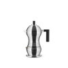 Alessi MDL023 B Pulcina Stove Top Espresso 3 Cup Coffee Maker in Aluminum Casting Handle And Knob in Pa Black