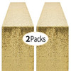 2 Packs 12 x 72 inches Gold Sequin Table Runner Glitter Runner for Birthday Party Supplies Decorations Wedding Bachelore