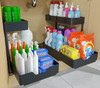 NATURES SOURCE 2 Pack Under Sink Organizer 2 Tier Sliding Cabinet Organizers MultiPurpose Sink Storage Basket LShape Nar