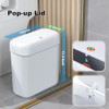 funest Bathroom Small Trash Can with Lid10L 27 Gallon Slim Garbage Bin Wastebasket with Press Top Lid for BedroomRvOffic