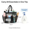 Fcolor Mesh Shower Caddy Portable Upgrade Deeper 7 Pockets Shower Bag Basket Tote for College Dorm Room Toiletry Bathroo