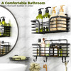 Yougai Shower Caddy Shower Organizer with Soap Holder and Hooks Rustproof Shower Shelves No Drilling Bathroom Organizers