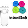 Mason Jar Fermentation kit for Wide mouth Mason Jar with 4 Glass Weight and 4 Fermenter Caps Pickle Pipes Jars Not Inclu