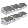 Homsorout Closet Organizers Bins 6 Packs Large Closet Shelf Organizer with Handles Fabric Trapezoid Storage Bins Collaps