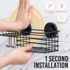 LEVERLOC Shower Caddy Suction Cup 2 Pack suction shower shelf with Hooks Soap holder NODrilling Bathroom Holder Rustproo