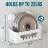 TAILI Shower Caddy Suction Cup 2 Pack Heavy Duty Bathroom Organizer Removable Shelves for Inside Shower Shampoo Waterpro