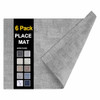 homing Faux Leather Heat Resistant Placemats 6 Packs Waterproof Wipeable Dining PU Place Mats for Indoor Outdoor Easy to
