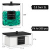 Glass Jars and Acrylic Dryer Sheet Holder Laundry Pods Container with Bamboo Lid and 27 Labels Powder Detergent Containe