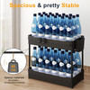 Sevenblue 2 Pack Under Sink Organizer Under Bathroom Cabinet Organizer with Hooks Hanging Cup MultiPurpose Storage Shelf