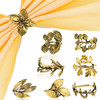 Cunhill 8 Pieces Herb Napkin Rings Set Vintage Leaf Napkin Holders Rings Glossy Holder Adornment Metal Table for Graduat