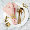 Cunhill 8 Pieces Herb Napkin Rings Set Vintage Leaf Napkin Holders Rings Glossy Holder Adornment Metal Table for Graduat