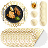Geosar 200 Disposable Paper Placemats and Coasters Set Summer Hawaiian Luau Placemat with Coasters Outdoor Indoor for Gr