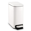 TrashAid Slim Bathroom Trash Can with Lid Soft Close 6 Liter16 Gallon Stainless Steel Small Garbage Can with Removable I