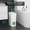 N NETDOT 3 Pack 10L 26 Gallon Small Trash Can with Lid Bathroom Garbage Can with PopUp Lid Waste Basket for Bathroom Kit