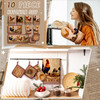 Fourluoo 10 Pcs Rooster Chicken Kitchen Dish Towels Rugs Oven Mitts and Pot Holders Sets Farmhouse Rustic Rooster Kitche
