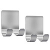 Razor Holder Shaver Hook Hanger Stand2 PackSelf Adhesive Stainless Steel Heavy Duty Utility Storage HookShower Hook for