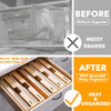 SpaceAid WrapNeat 3 in 1 Wrap Organizer with Cutter and Labels Plastic Wrap Aluminum Foil and Wax Bamboo Dispenser for K