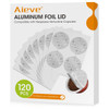 Aieve 120Pcs Aluminum Foil Seals Lid for Reusable Nespresso Pods Vertuo Compatible with Nespresso Refillable Capsule
