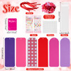 Pasimy 48 Set Valentines Day Bookmarks Crafts Kit DIY Foam Valentines Day Crafts Book Mark with Heart Stickers Bulk Gale