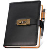 Nicpro Diary with Lock A5 PU Leather Journal with Lock Metal Pen 260 Pages Password Notebook for Men and Women Vintage D