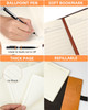 Nicpro Diary with Lock A5 PU Leather Journal with Lock Metal Pen 260 Pages Password Notebook for Men and Women Vintage D