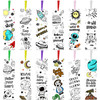 Outus 108 Pcs Color Your Own Bookmarks DIY Bookmarks Bulk Coloring Blank Inspirational Book Marker for Friends Christmas