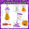 Skyygemm 80 Pcs Color Your Own Halloween Bookmarks with Ribbon Bulk DIY Coloring Bookmark Happy Halloween Black Cat Bat