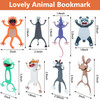 Outus 8 Pieces Bookmarks 3D Cartoon Animal Bookmark Back to School Cute Bookmarks Squashed Animals Reading Bookmark Rewa