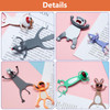 Outus 8 Pieces Bookmarks 3D Cartoon Animal Bookmark Back to School Cute Bookmarks Squashed Animals Reading Bookmark Rewa