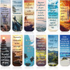 Zonon 12 Pcs Bible Magnetic Bookmark Inspirational Scripture Christian Book Markers Religious Verse Magnetic Bookmark Pa