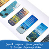 Zonon 12 Pcs Bible Magnetic Bookmark Inspirational Scripture Christian Book Markers Religious Verse Magnetic Bookmark Pa