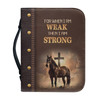 Leather Print Bible Cover for Women Men PU Bible Case for Girls Bible Study Supplies for Home Office TravelHorse and Cro