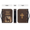 Leather Print Bible Cover for Women Men PU Bible Case for Girls Bible Study Supplies for Home Office TravelHorse and Cro