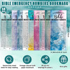 Sinload 50 Set Christian Gift Bulk Bible Emergency Numbers Bookmark with Silicone Keychains Bible Verse Pen Religious St