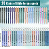 Sinload 50 Set Christian Gift Bulk Bible Emergency Numbers Bookmark with Silicone Keychains Bible Verse Pen Religious St