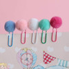 24pcs Metal Paper Clips Mini Cute Pompom Ball Shape Note Clips for Office Supply Accessories Bookmark Party Favors Rando