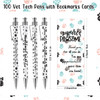 Resurhang 100 Sets Vet Tech Gifts Veterinary Appreciation Pen with Cute Paw Bookmarks Bags for Veterinary Technologist B