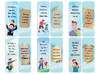 Creanoso Father and Son Bookmarks 2Sets x 6 Cards Premium Gifts Bookmarks for Bookworm Stocking Stuffers for Men Women T