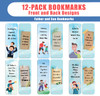 Creanoso Father and Son Bookmarks 2Sets x 6 Cards Premium Gifts Bookmarks for Bookworm Stocking Stuffers for Men Women T