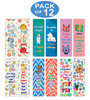Creanoso Cats Enthusiasts Bookmarks Cards 12Pack Premium Gifts Bookmarks for Bookworm Stocking Stuffers for Men Women Te