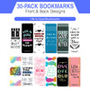 Creanoso Life is Good Bookmarks 5Sets x 6 Cards Premium Gifts Bookmarks for Bookworm Stocking Stuffers for Men Women Tee