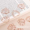 Framendino 40 Pack Leaf Shape Clips Paperclip Bookmarks Mini Cute PaperMonstera Page Markers for Notebooks Scrapbooks