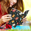 Dolyues Stretchable Book Cover for Paperback Book Sox Book Sleeve Reusable School Supply Book Protector Textbook Jacket