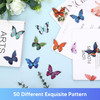 50 Pieces Butterfly Magnetic Bookmarks Foldable Butterfly Bookmarks Beautiful Book Marks for Reading Women Book Lovers C