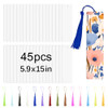 45 Pcs Sublimation Bookmark59X15 X065mm Sublimation Bookmark Blank Aluminum Metal Bookmarks Bulk DIY Bookmarks with Hole